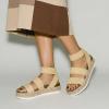 image:imageCUSHIONAIRE Mandy Wedge Sandals for Women  Strappy Platform Sandals with Arch Support Cute Summer EspadrilleStyle Platform Dressy SlipOnRaffia