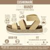 image:imageCUSHIONAIRE Mandy Wedge Sandals for Women  Strappy Platform Sandals with Arch Support Cute Summer EspadrilleStyle Platform Dressy SlipOnRaffia