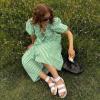 image:imageCUSHIONAIRE Mandy Wedge Sandals for Women  Strappy Platform Sandals with Arch Support Cute Summer EspadrilleStyle Platform Dressy SlipOnWhite