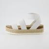 image:imageCUSHIONAIRE Mandy Wedge Sandals for Women  Strappy Platform Sandals with Arch Support Cute Summer EspadrilleStyle Platform Dressy SlipOnWhite