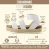 image:imageCUSHIONAIRE Mandy Wedge Sandals for Women  Strappy Platform Sandals with Arch Support Cute Summer EspadrilleStyle Platform Dressy SlipOnWhite