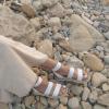 image:imageCUSHIONAIRE Mandy Wedge Sandals for Women  Strappy Platform Sandals with Arch Support Cute Summer EspadrilleStyle Platform Dressy SlipOnWhite
