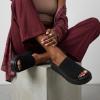 image:imageCUSHIONAIRE Pim Wedge Chunky Platform Womens Sandals with Firm Knit Upper amp Memory Foam Summer Sandals for WomenBlack Weave