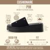 image:imageCUSHIONAIRE Pim Wedge Chunky Platform Womens Sandals with Firm Knit Upper amp Memory Foam Summer Sandals for WomenBlack Weave