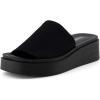 image:imageCUSHIONAIRE Pim Wedge Chunky Platform Womens Sandals with Firm Knit Upper amp Memory Foam Summer Sandals for WomenBlack Weave