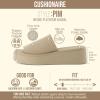 image:imageCUSHIONAIRE Pim Wedge Chunky Platform Womens Sandals with Firm Knit Upper amp Memory Foam Summer Sandals for WomenTaupe Weave