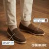 image:imageCUSHIONAIRE Selby Mens Genuine Leather SlipOn Casual Penny Loafers  Memory Foam Rubber SoleBrown Suede