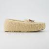 image:imageCUSHIONAIRE Star Womens Faux Sherpa Moccasin Slippers  Cozy IndoorOutdoor SlipOn with Memory Foam amp Durable Rubber Sole Wide Widths AvailableBeige