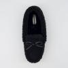 image:imageCUSHIONAIRE Star Womens Faux Sherpa Moccasin Slippers  Cozy IndoorOutdoor SlipOn with Memory Foam amp Durable Rubber Sole Wide Widths AvailableBlack
