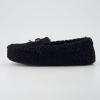 image:imageCUSHIONAIRE Star Womens Faux Sherpa Moccasin Slippers  Cozy IndoorOutdoor SlipOn with Memory Foam amp Durable Rubber Sole Wide Widths AvailableBlack