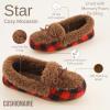 image:imageCUSHIONAIRE Stella Womens Moccasin Slippers  Faux Fur Lining Memory Foam amp Wide Widths AvailableBrown