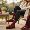 image:imageCUSHIONAIRE Stella Womens Moccasin Slippers  Faux Fur Lining Memory Foam amp Wide Widths AvailableBrown