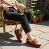 image:imageCUSHIONAIRE Stella Womens Moccasin Slippers  Faux Fur Lining Memory Foam amp Wide Widths AvailableBrown Combo