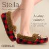 image:imageCUSHIONAIRE Stella Womens Moccasin Slippers  Faux Fur Lining Memory Foam amp Wide Widths AvailableBrown Combo