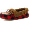 image:imageCUSHIONAIRE Stella Womens Moccasin Slippers  Faux Fur Lining Memory Foam amp Wide Widths AvailableBrown Combo