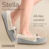 image:imageCUSHIONAIRE Stella Womens Moccasin Slippers  Faux Fur Lining Memory Foam amp Wide Widths AvailableGrey