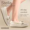 image:imageCUSHIONAIRE Stella Womens Moccasin Slippers  Faux Fur Lining Memory Foam amp Wide Widths AvailableKhaki