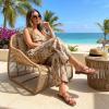 image:imageCUSHIONAIRE Venue Womens Strappy ToeLoop Slide Sandals with GoldTone Accent amp Memory Foam ComfortCognac