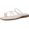 image:imageCUSHIONAIRE Venue Womens Strappy ToeLoop Slide Sandals with GoldTone Accent amp Memory Foam ComfortCream