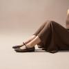 image:imageCUSHIONAIRE Windsor Woven Womens Flats with Adjustable Strap  Comfortable Mary Jane Ballet Flats for WomenBrown