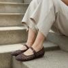image:imageCUSHIONAIRE Windsor Woven Womens Flats with Adjustable Strap  Comfortable Mary Jane Ballet Flats for WomenBrown