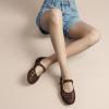 image:imageCUSHIONAIRE Windsor Woven Womens Flats with Adjustable Strap  Comfortable Mary Jane Ballet Flats for WomenBrown