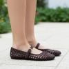 image:imageCUSHIONAIRE Windsor Woven Womens Flats with Adjustable Strap  Comfortable Mary Jane Ballet Flats for WomenBrown
