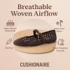 image:imageCUSHIONAIRE Windsor Woven Womens Flats with Adjustable Strap  Comfortable Mary Jane Ballet Flats for WomenBrown