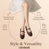 image:imageCUSHIONAIRE Windsor Woven Womens Flats with Adjustable Strap  Comfortable Mary Jane Ballet Flats for WomenBurgundy