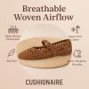 image:imageCUSHIONAIRE Windsor Woven Womens Flats with Adjustable Strap  Comfortable Mary Jane Ballet Flats for WomenCognac
