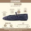 image:imageCUSHIONAIRE Windsor Woven Womens Flats with Adjustable Strap  Comfortable Mary Jane Ballet Flats for WomenNavy