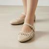 image:imageCUSHIONAIRE Windsor Woven Womens Flats with Adjustable Strap  Comfortable Mary Jane Ballet Flats for WomenWheat