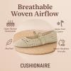 image:imageCUSHIONAIRE Windsor Woven Womens Flats with Adjustable Strap  Comfortable Mary Jane Ballet Flats for WomenWheat