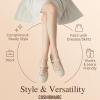 image:imageCUSHIONAIRE Windsor Woven Womens Flats with Adjustable Strap  Comfortable Mary Jane Ballet Flats for WomenWheat