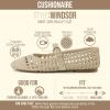 image:imageCUSHIONAIRE Windsor Woven Womens Flats with Adjustable Strap  Comfortable Mary Jane Ballet Flats for WomenWheat