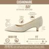 image:imageCUSHIONAIRE Womens Bay Kitten Heel Dress Shoe Memory Foam Wide Widths AvailableBeige