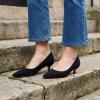 image:imageCUSHIONAIRE Womens Bay Kitten Heel Dress Shoe Memory Foam Wide Widths AvailableMicrosuede Black
