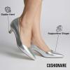 image:imageCUSHIONAIRE Womens Bay Kitten Heel Dress Shoe Memory Foam Wide Widths AvailableSilver Metallic