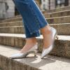 image:imageCUSHIONAIRE Womens Bay Kitten Heel Dress Shoe Memory Foam Wide Widths AvailableSilver Metallic