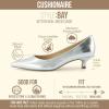 image:imageCUSHIONAIRE Womens Bay Kitten Heel Dress Shoe Memory Foam Wide Widths AvailableSilver Metallic
