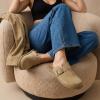 image:imageCUSHIONAIRE Womens Blain Genuine Suede SlipOn Clogs with  Memory Foam amp Chic Buckle Mule  Comfortable NonSlip Wide Widths AvailableBiscuit Suede