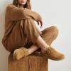 image:imageCUSHIONAIRE Womens Blain Genuine Suede SlipOn Clogs with  Memory Foam amp Chic Buckle Mule  Comfortable NonSlip Wide Widths AvailableChestnut Suede