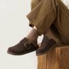 image:imageCUSHIONAIRE Womens Blain Genuine Suede SlipOn Clogs with  Memory Foam amp Chic Buckle Mule  Comfortable NonSlip Wide Widths AvailableChocolate