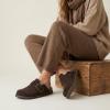 image:imageCUSHIONAIRE Womens Blain Genuine Suede SlipOn Clogs with  Memory Foam amp Chic Buckle Mule  Comfortable NonSlip Wide Widths AvailableChocolate