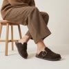image:imageCUSHIONAIRE Womens Blain Genuine Suede SlipOn Clogs with  Memory Foam amp Chic Buckle Mule  Comfortable NonSlip Wide Widths AvailableChocolate