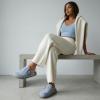 image:imageCUSHIONAIRE Womens Blain Genuine Suede SlipOn Clogs with  Memory Foam amp Chic Buckle Mule  Comfortable NonSlip Wide Widths AvailableLight Blue