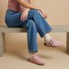 image:imageCUSHIONAIRE Womens Blain Genuine Suede SlipOn Clogs with  Memory Foam amp Chic Buckle Mule  Comfortable NonSlip Wide Widths AvailableLight Pink