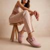 image:imageCUSHIONAIRE Womens Blain Genuine Suede SlipOn Clogs with  Memory Foam amp Chic Buckle Mule  Comfortable NonSlip Wide Widths AvailableLight Pink
