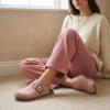 image:imageCUSHIONAIRE Womens Blain Genuine Suede SlipOn Clogs with  Memory Foam amp Chic Buckle Mule  Comfortable NonSlip Wide Widths AvailableLight Pink