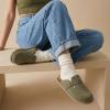 image:imageCUSHIONAIRE Womens Blain Genuine Suede SlipOn Clogs with  Memory Foam amp Chic Buckle Mule  Comfortable NonSlip Wide Widths AvailableMoss
